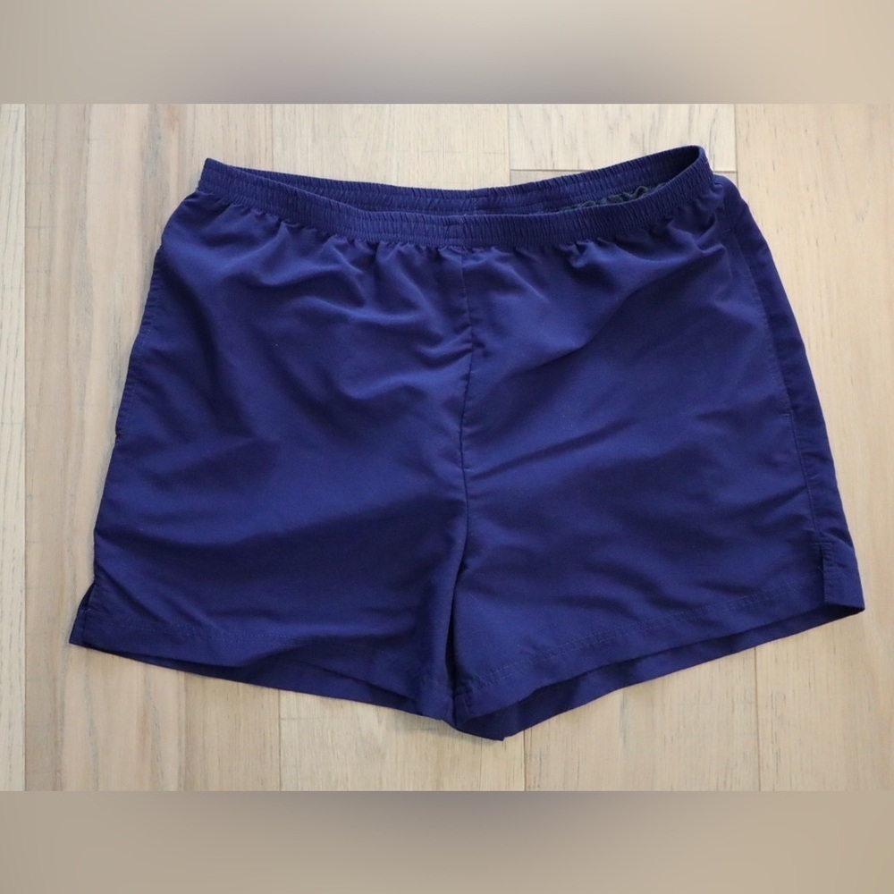 L.L. Bean Navy Supplex Nylon Athletic Shorts